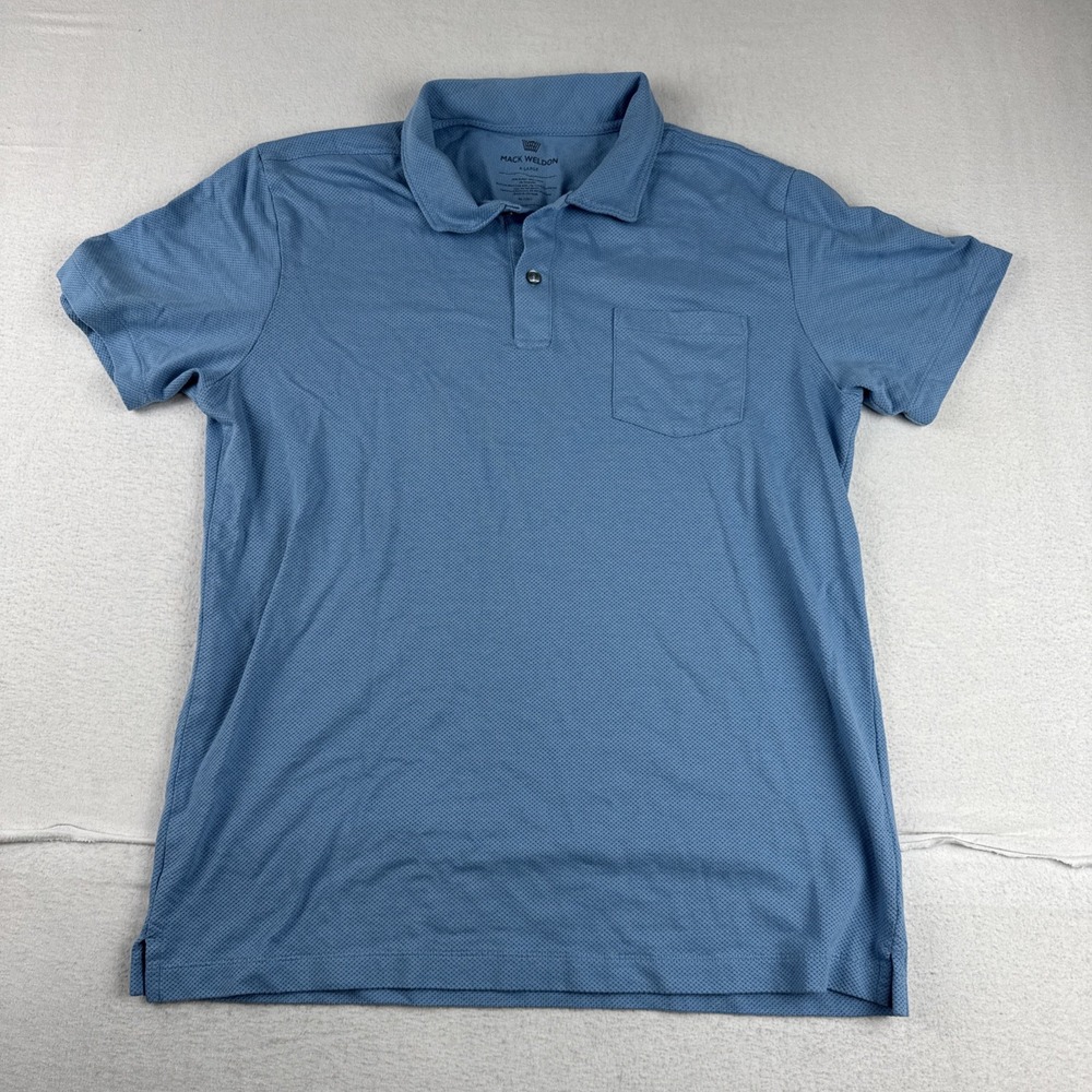 Mack Weldon Womens Blue Polo XL lightweight Breathable preppy country club